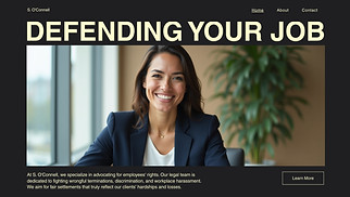 Law website templates - Employment Attorney (Dark)