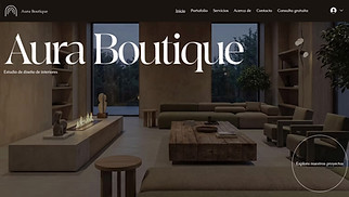 Portafolios y currículum plantillas web – Empresa de Diseño de Interiores (Elegante)