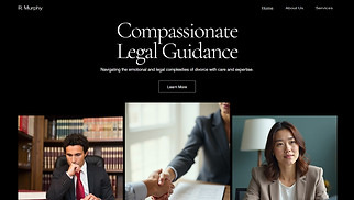 Law website templates - Divorce Attorney (Dark)