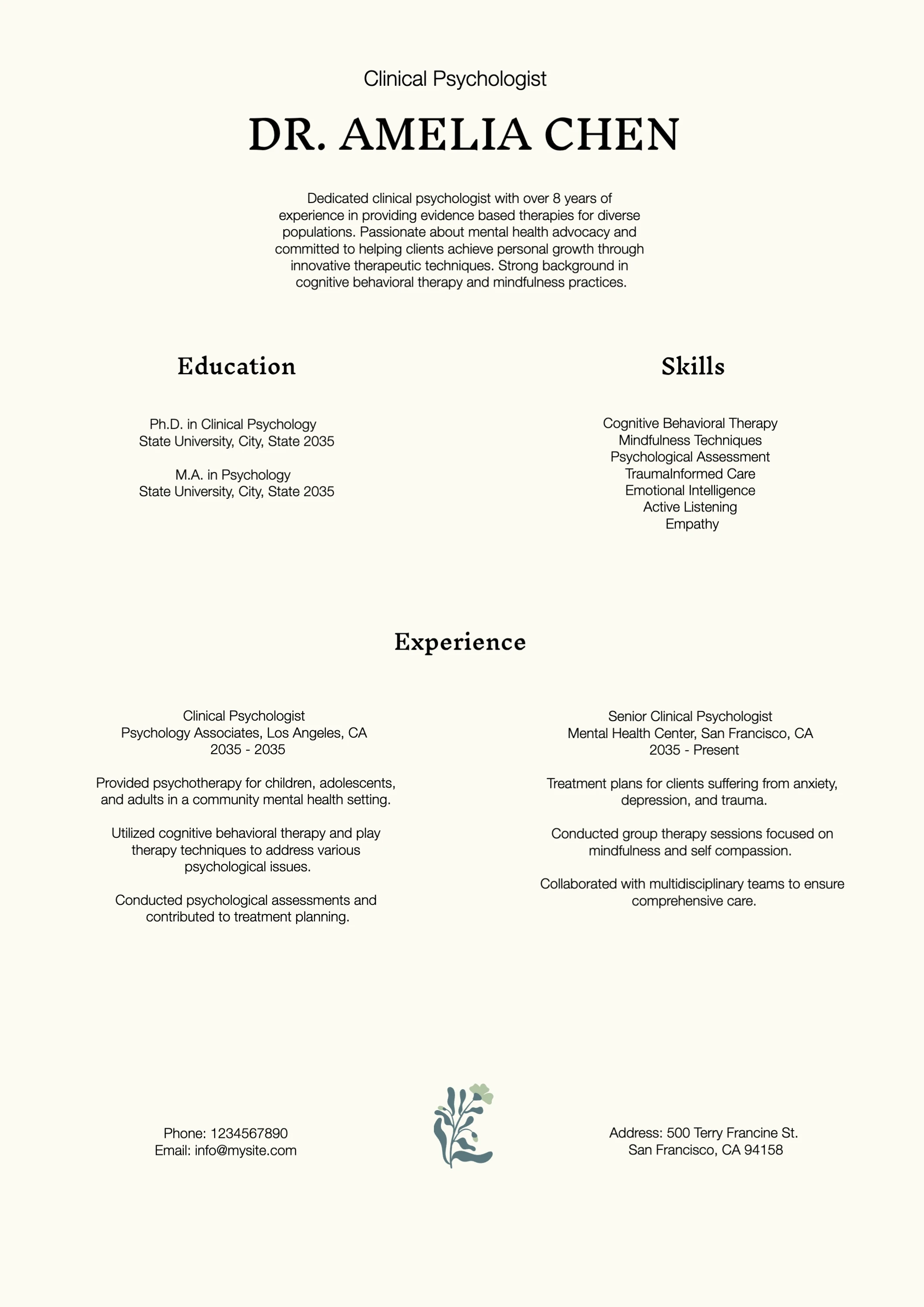 Sleek Clean Modern  Resume