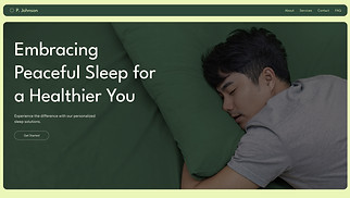 Wellness website templates - Sleep Consultant (Soothing)