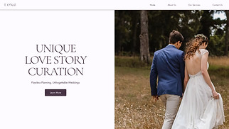 Event Production website templates - Wedding Planner (Sophisticated)