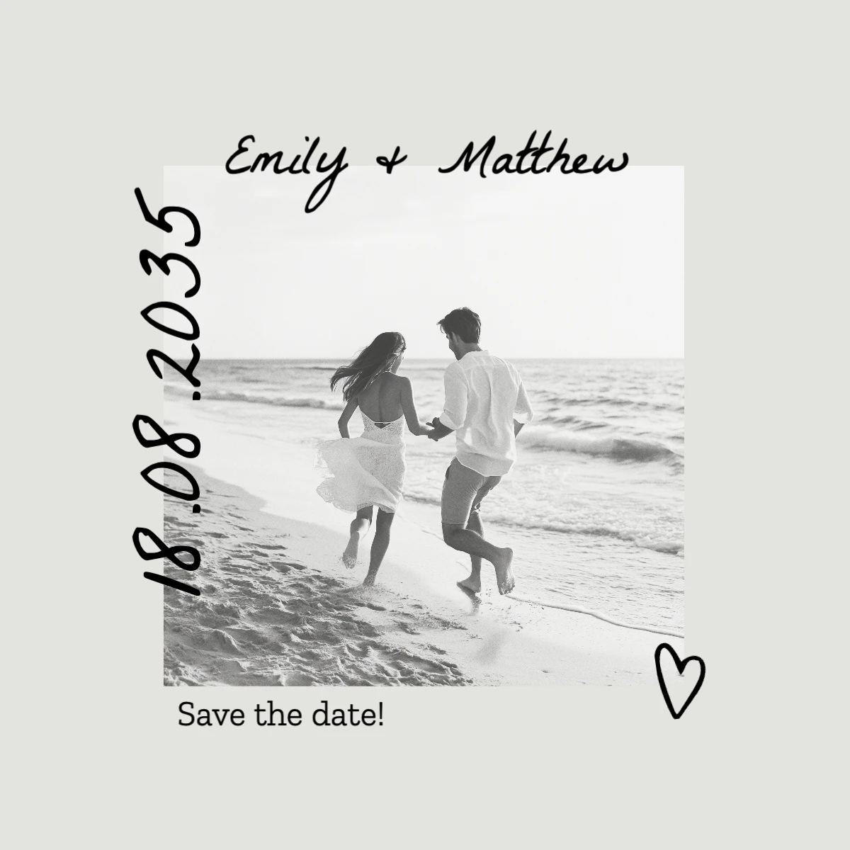 Classic Romantic  Save The Date Wedding Invitation