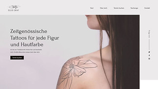 Visuelle Kunst Website-Vorlagen - Tattoo-Künstler/in 