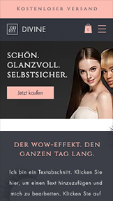 Online-Shop website templates – Haarverlängerung & Wimpern