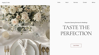 Catering & Chef website templates - Wedding Caterer (Romantic)