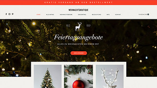 Feiertage & Feste Website-Vorlagen - Weihnachtsboutique