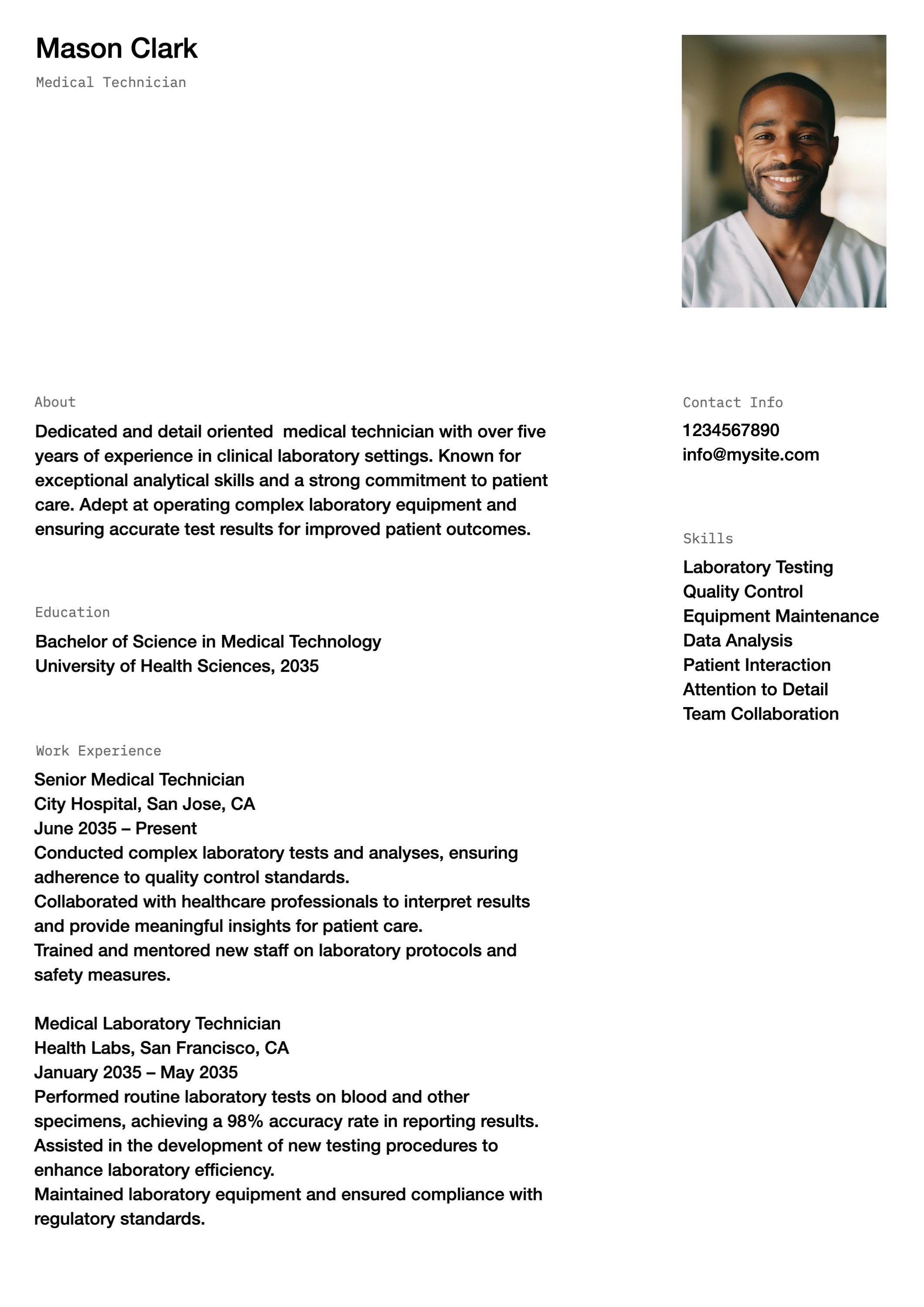 Elegant Clean Simple Resume