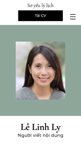 Mẫu trang web Hồ sơ năng lực và CV – CV sáng tạo 