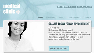 เทมเพลตเว็บไซต์ สุขภาพ - คลินิกแพทย์
