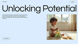 Education website templates - Kindergarten (Energetic)