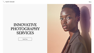 Portfolio & CV website templates - Studio Photographer (Clean)