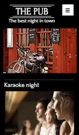 Mẫu trang web Bar và Club – Thanh