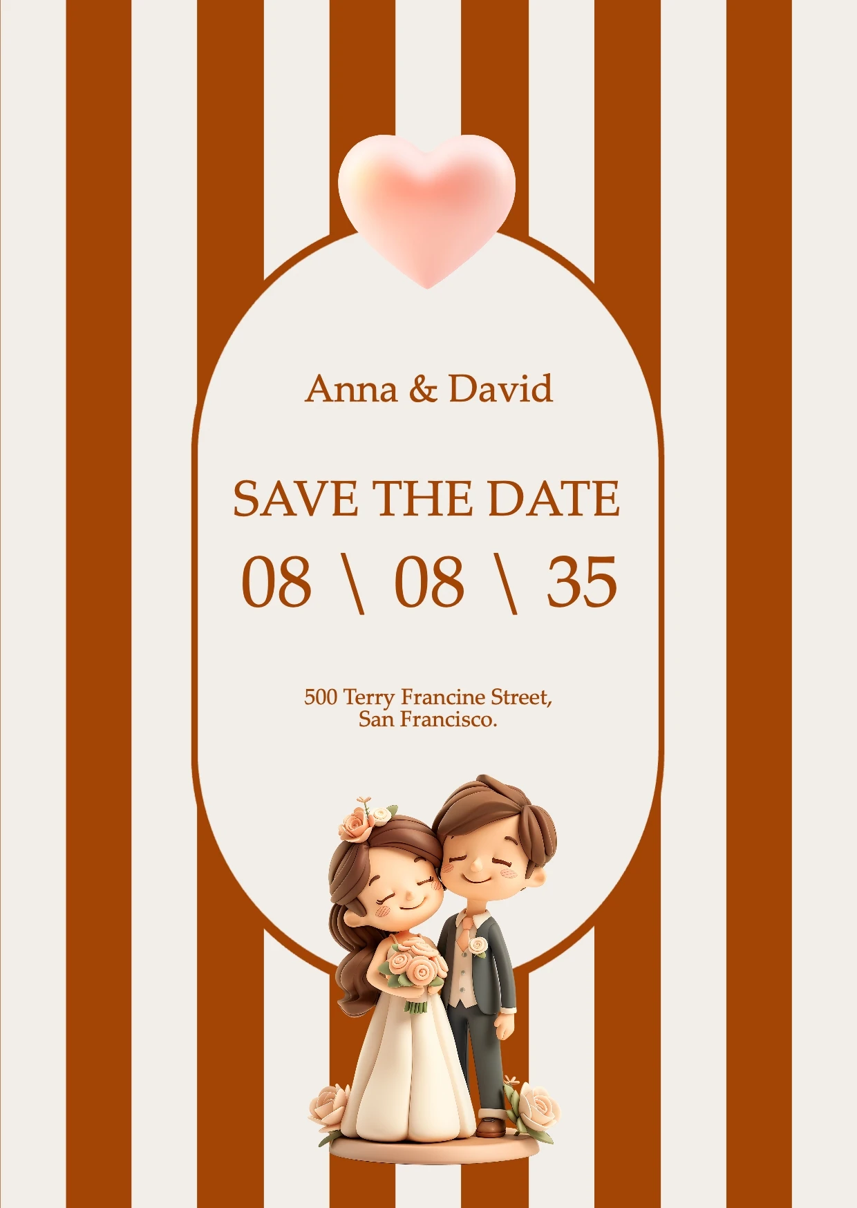 Vintage Retro  Save The Date Wedding Invitation