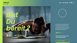 Sport & Fitness Website-Vorlagen - Landingpage im Aufbau