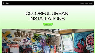 Visual Arts website templates - Graffiti Portfolio (Edgy)