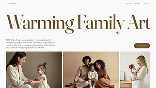 Events & Portraits website templates - Professional Family Photography Studio (Bright)