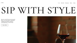 Restaurants & Food website templates - Wine Bar (Sleek)