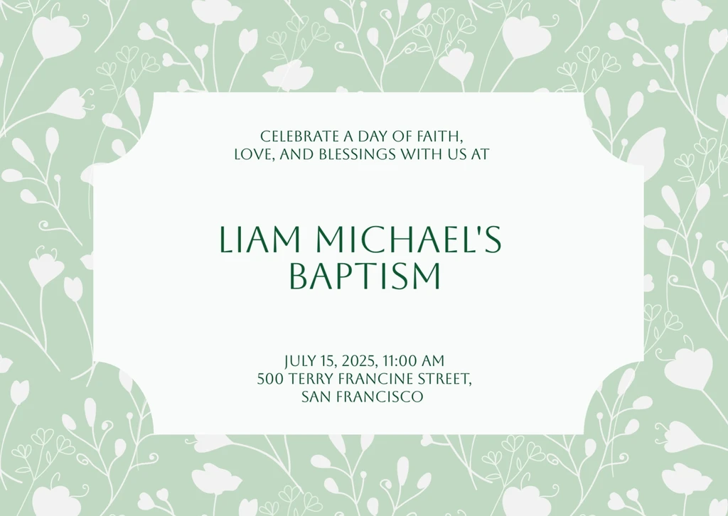 baptism invitations template free
