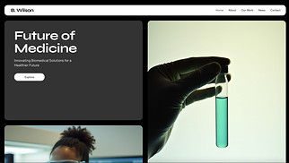 Business website templates - Biotechnology Startup (Energetic)