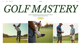 Health & Wellness website templates - Golf Instructor (Elegant)