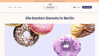 Café & Bäckerei Website-Vorlagen - Donut-Shop