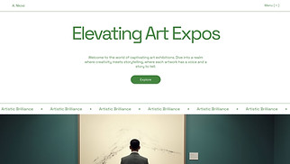 Portfolio & CV website templates - Exhibition Curator Portfolio (Luminous)