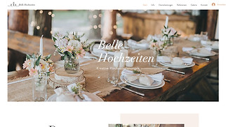Portfolio & Lebenslauf Website-Vorlagen - Hochzeitsplaner/in