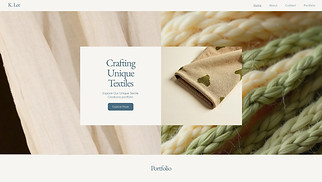 Art & Illustration website templates - Textile Artist (Organic)