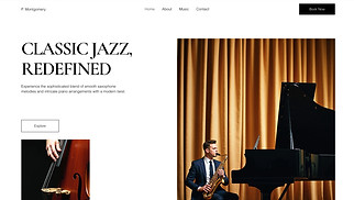 Band website templates - Jazz Band (Classic)