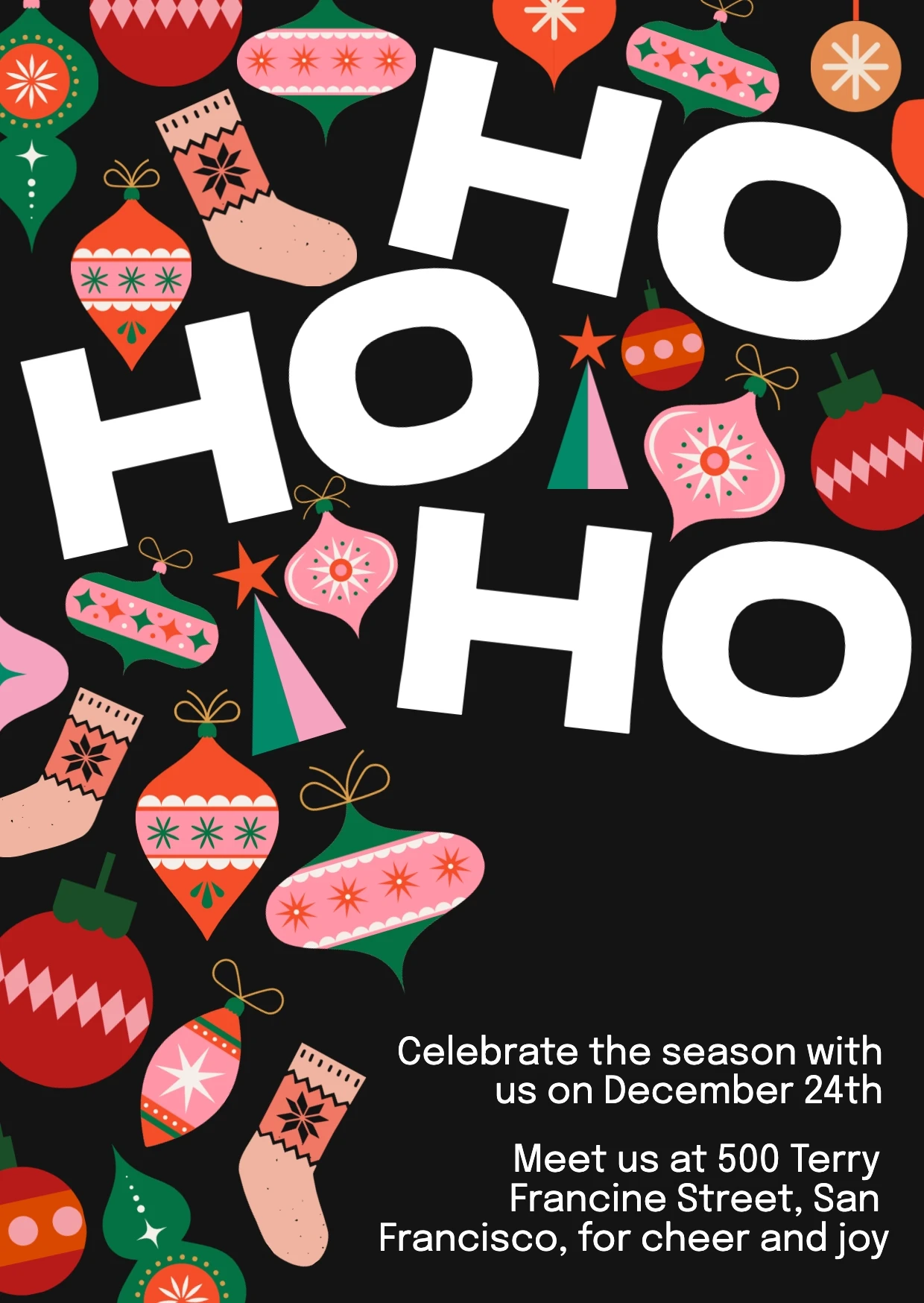 Pop Cute  Christmas Invitation