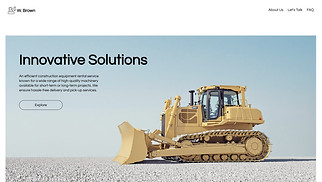 Industrial website templates - Construction Equipment Rental Services (Modern)