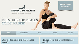 Deportes y fitness plantillas web – Estudio de pilates