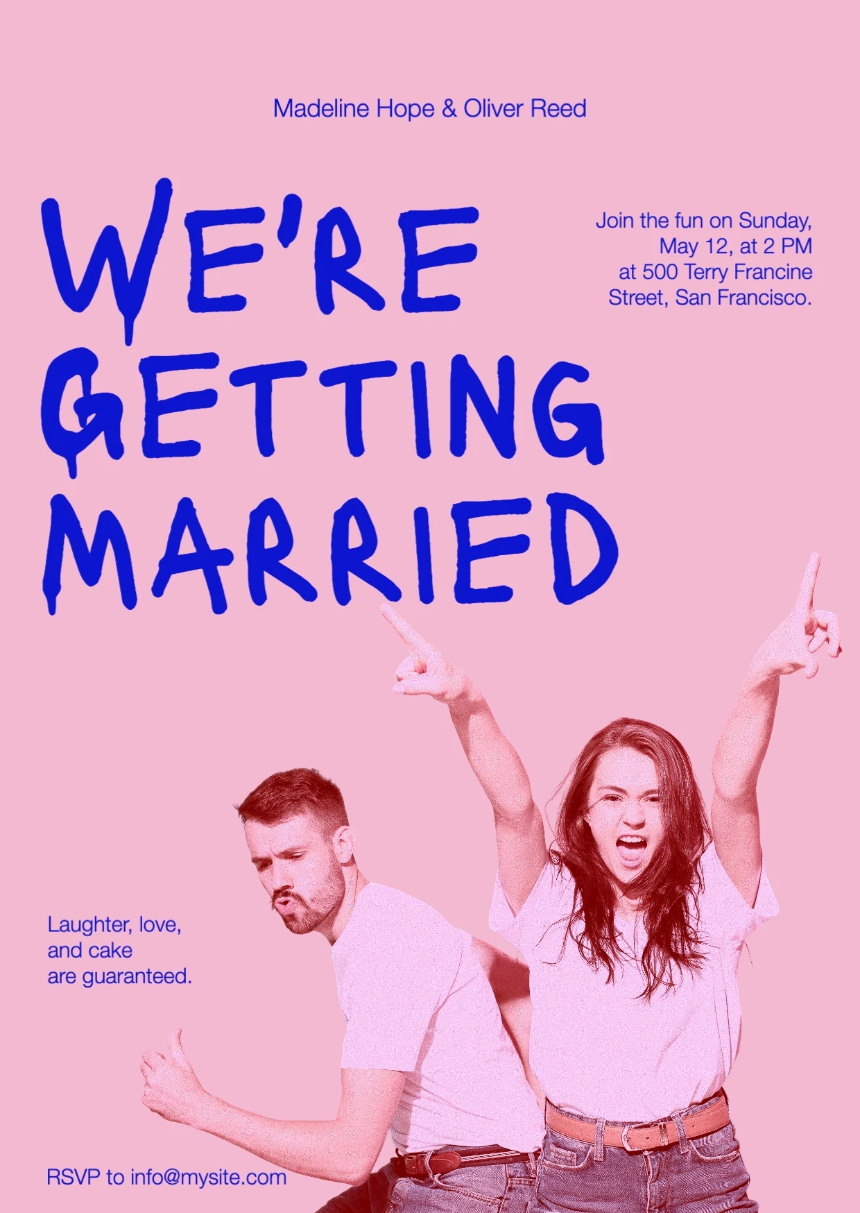 Modern Playful  Wedding Invitation