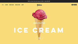 खाना एवं पेय पदार्थ website templates - आइस क्रीम की दुकान