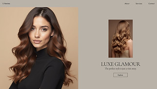  website templates - Hair Extensions Salon (Glamorous)