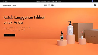 Template situs web eCommerce – Perusahaan Subscription Box 