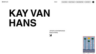 Templates de sites web Portfolio et CV - Artiste (Typographie en gras)