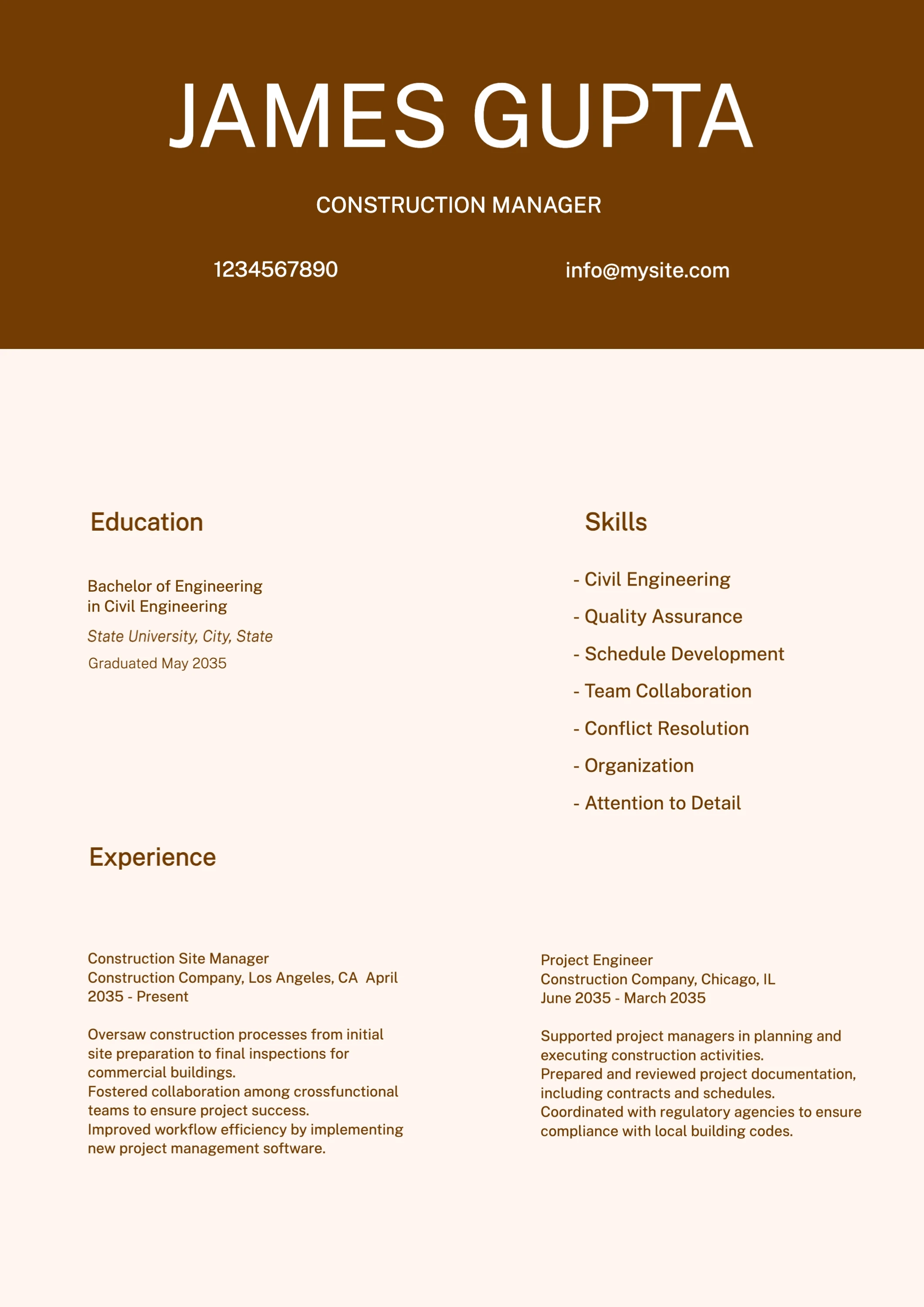 Simple Clean Modern  Resume