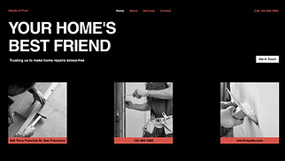 Industrial website templates - Handyman (Dark)