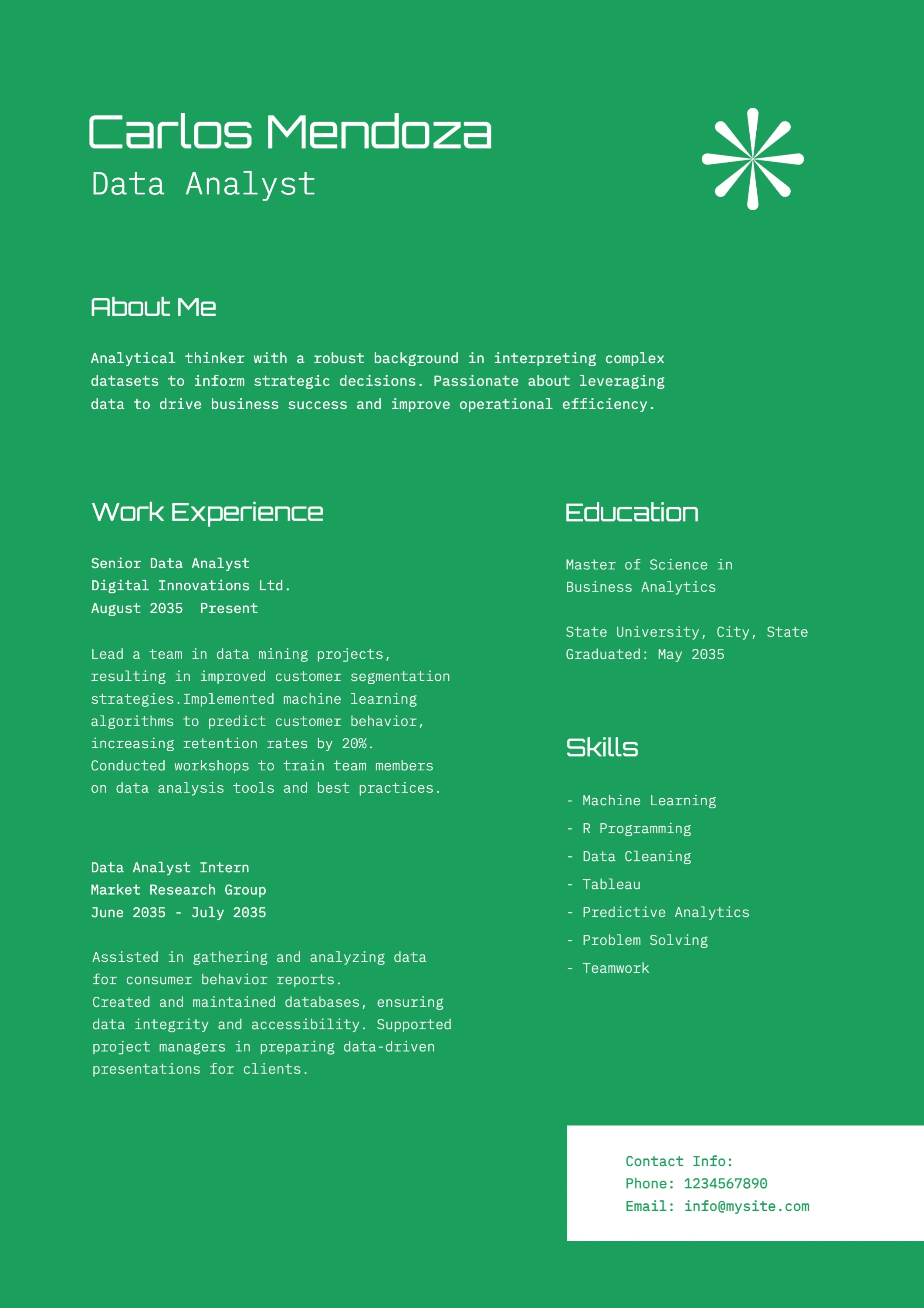 Tech Colorful Simple Resume