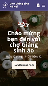 Mẫu trang web Cộng đồng – Chợ đồ Giáng Sinh trực tuyến