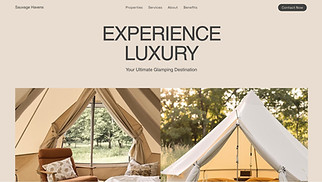 Hotels & B&Bs website templates - Glamping (Adventurous)