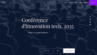 Templates de sites web Landing pages - Conférence sur les technologies