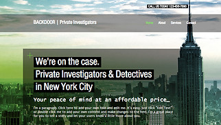 Templates de sites web Entreprises de services - Agence de détectives privés