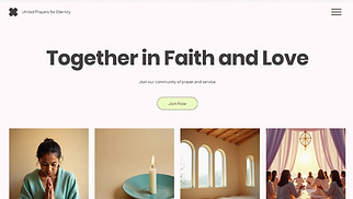  website templates - Prayer Group (Pastel)