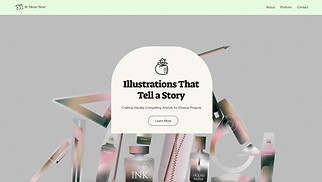 Portfolio & CV website templates - Illustrator Portfolio (Green)