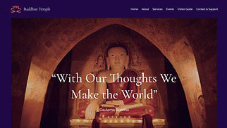 Religion website templates - Buddhist Temple