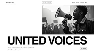  website templates - Human Rights Movement (Geometric)