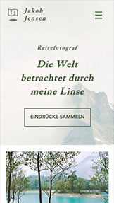 Fotografie website templates – Reisefotograf